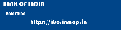 BANK OF INDIA  RAJASTHAN     ifsc code